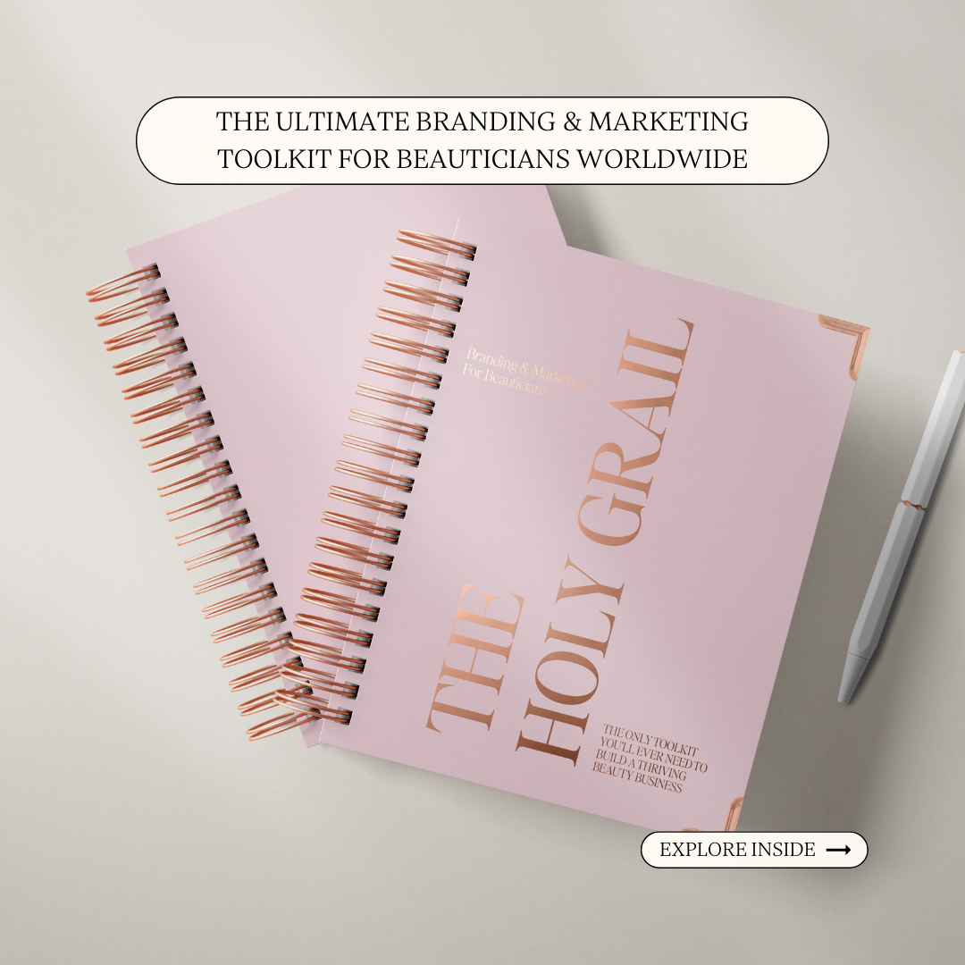 a marketing toolkit for beauticians looking to become fully booked.